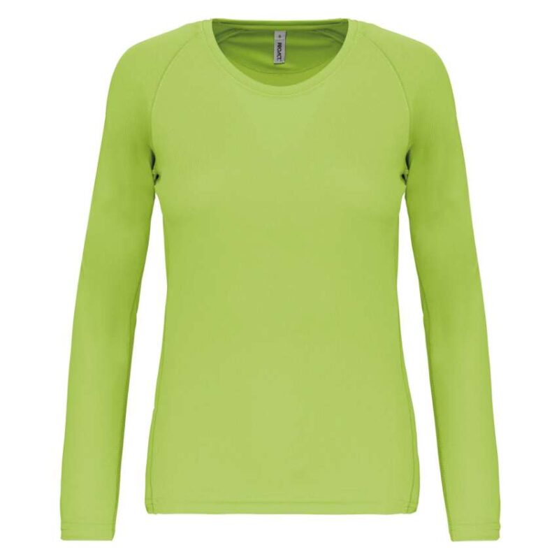 pa444-lime-a2 Proact LADIES' T-SHIRT SPORTS LONG-SLEEVED - Λαχανί