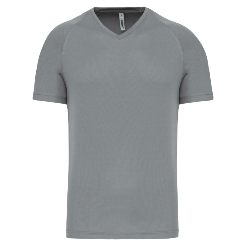 pa476-fine_grey-a1 Proact SHORT-SLEEVED’S V-NECK T-SHIRT SPORTS MEN - Λεπτό Γκρι