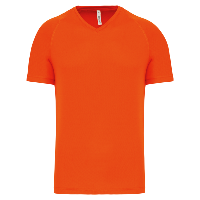 Proact SHORT-SLEEVED’S V-NECK T-SHIRT SPORTS MEN - Φωσφοριζέ Πορτοκαλί