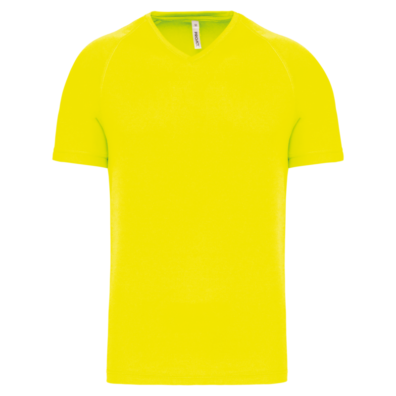 Proact SHORT-SLEEVED’S V-NECK T-SHIRT SPORTS MEN - Φωσφοριζέ Κίτρινο