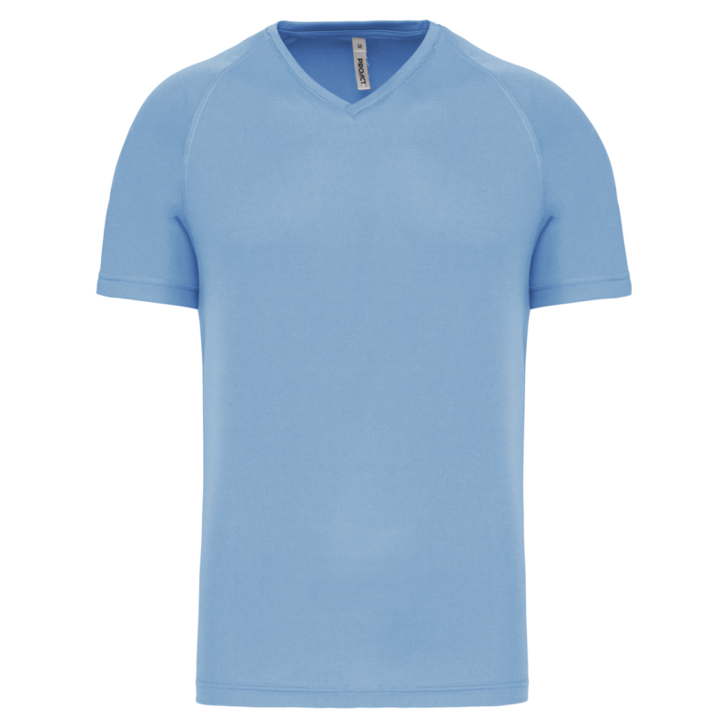 pa476-sky_blue-a1 Proact SHORT-SLEEVED’S V-NECK T-SHIRT SPORTS MEN - Γαλάζιο