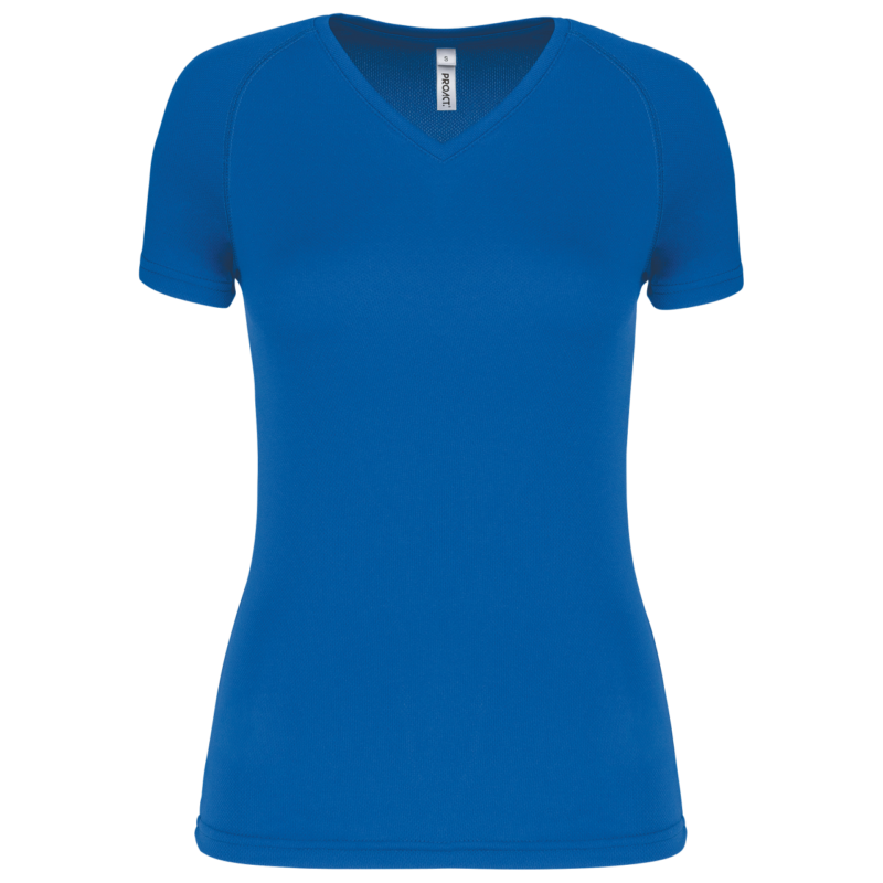 pa477-aqua_blue-a1 Proact T-SHIRT LADIES' SHORT-SLEEVED SPORTS V-NECK - Σπορ βασιλικό μπλε