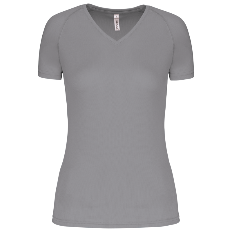 pa477-fine_grey-a1 Proact T-SHIRT LADIES' SHORT-SLEEVED SPORTS V-NECK - Λεπτό Γκρι