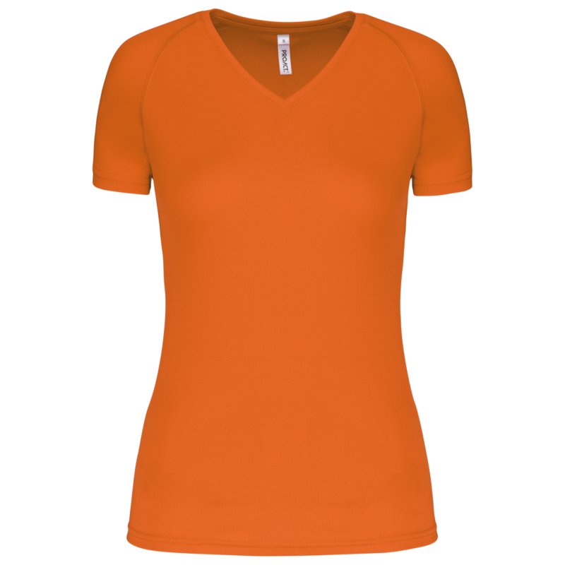 pa477-fluorescent_orange-a1 Proact T-SHIRT LADIES' SHORT-SLEEVED SPORTS V-NECK - Φωσφοριζέ Πορτοκαλί