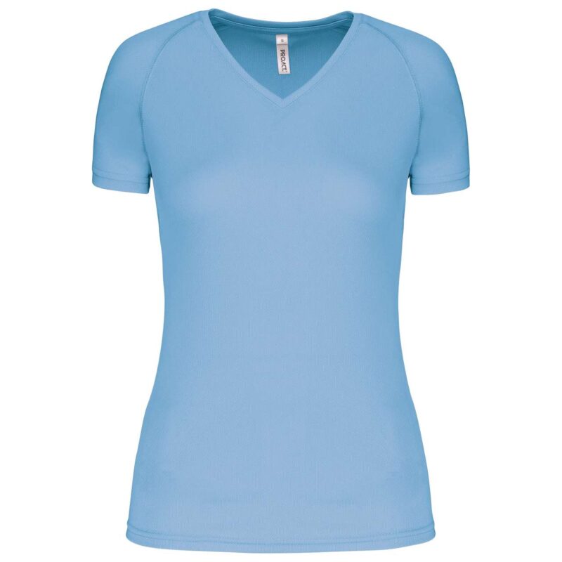 pa477-sky_blue-a1 Proact T-SHIRT LADIES' SHORT-SLEEVED SPORTS V-NECK - Γαλάζιο