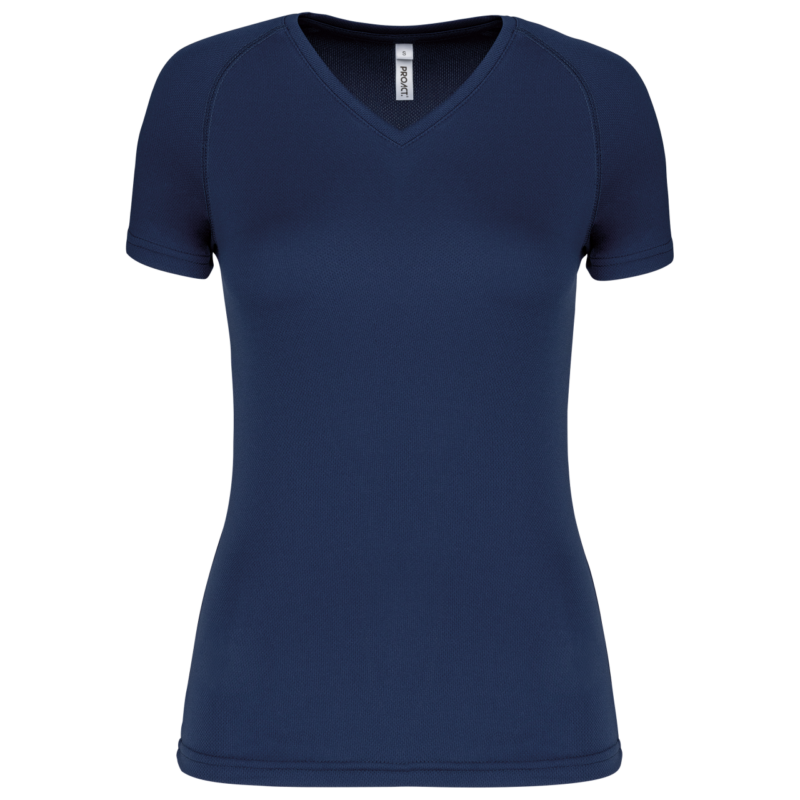 pa477-sporty_navy-a1 Proact T-SHIRT LADIES' SHORT-SLEEVED SPORTS V-NECK - Αθλητικό Ναυτικό