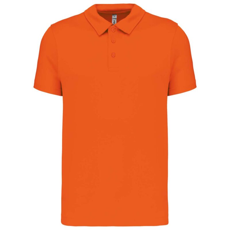 pa482-orange-a1 Proact κοντομάνικο μπλουζάκι πόλο" or "Ανδρική κοντομάνικη μπλούζα πόλο". Let's assume the instruction "Protected terms to keep exactly after placeholders are restored: SHORT-SLEEVED, SHIRT, POLO, MEN" is the *most specific* and therefore overrides the general "Translate to natural - πορτοκαλί