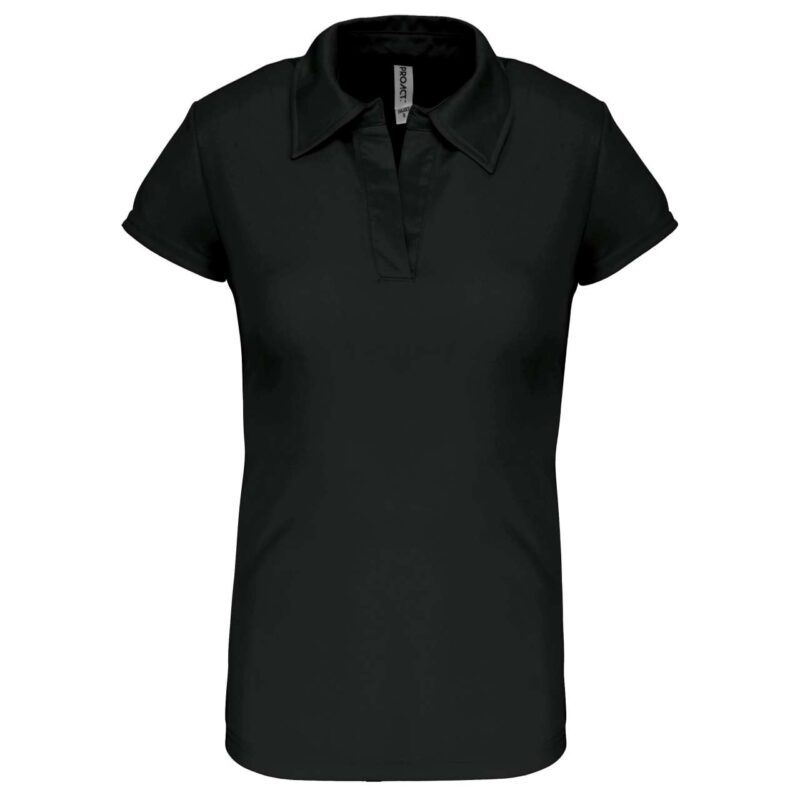 pa483-black-a2 Proact LADIES' SHORT-SLEEVED POLO SHIRT - Μαύρο