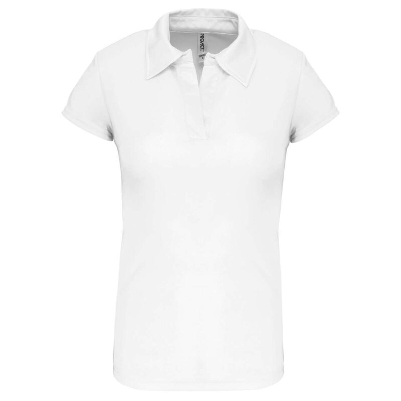 pa483-white-a2 Proact LADIES' SHORT-SLEEVED POLO SHIRT - Λευκό