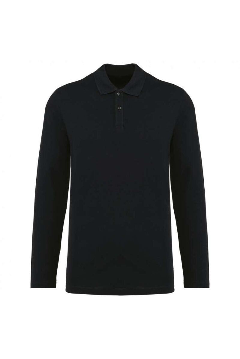 Kariban Premium MEN'S LONG-SLEEVED SUPIMA® POLO SHIRT - Μαύρο