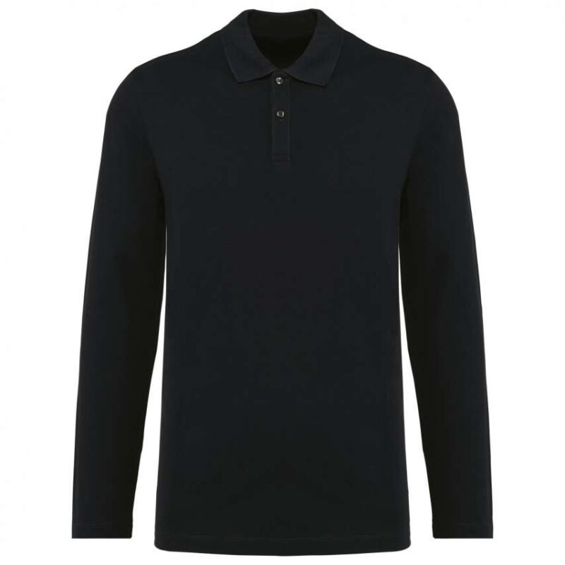 Kariban Premium MEN'S LONG-SLEEVED SUPIMA® POLO SHIRT - Μαύρο
