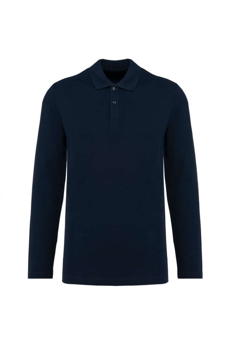 pk202-deep_navy-a1 Kariban Premium MEN'S LONG-SLEEVED SUPIMA® POLO SHIRT - Deep Navy