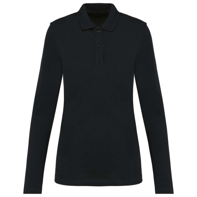 Kariban Premium LADIES' LONG-SLEEVED SUPIMA® POLO SHIRT - Μαύρο