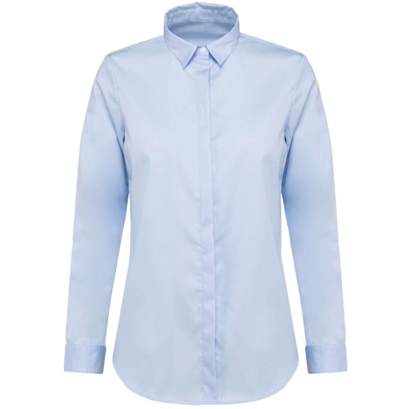 Kariban Premium LADIES' LONG-SLEEVED TWILL SHIRT - Essential Light Blue