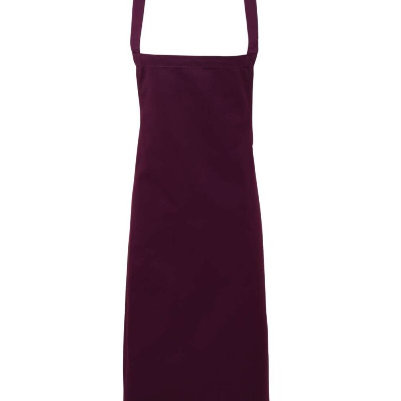 pr102-aubergine-a2 Premier 100% ORGANIC COTTON BIB APRON - Μελιτζανί