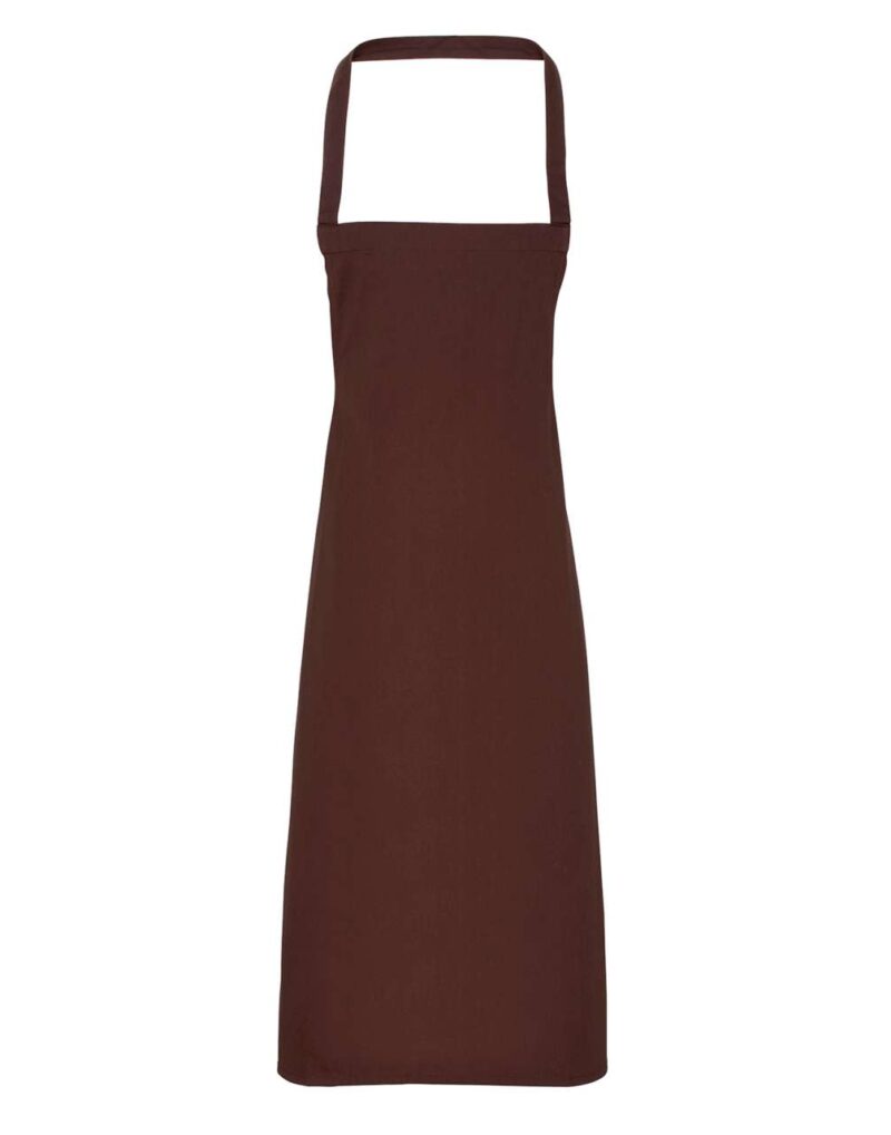 pr102-brown-a2 Premier 100% ORGANIC COTTON BIB APRON - καφέ