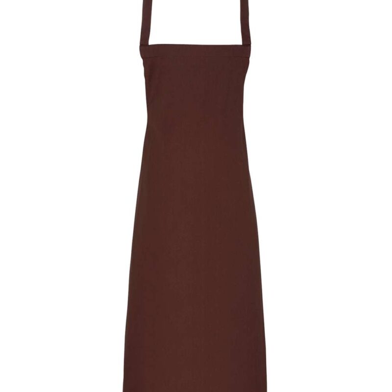 pr102-brown-a2 Premier 100% ORGANIC COTTON BIB APRON - καφέ