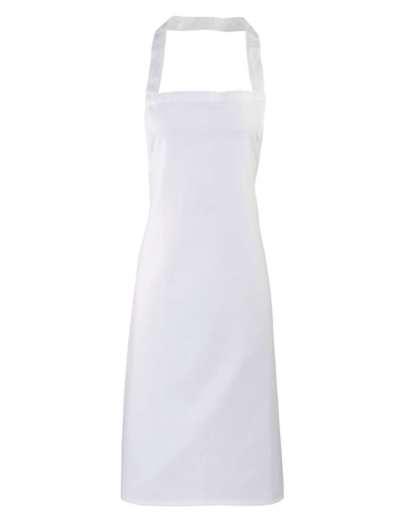 pr102-white-a1 Premier 100% ORGANIC COTTON BIB APRON - Λευκό
