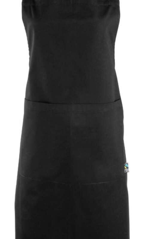 pr112-black-a1 Premier COTTON BIB APRON, FAIRTRADE & ORGANIC CERTIFIED - Μαύρο