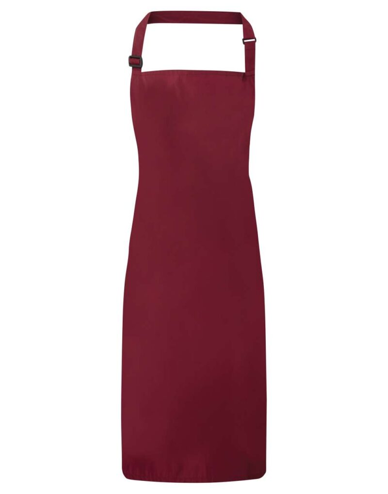 pr115-burgundy-a2 Premier WATERPROOF BIB APRON - μπορντό