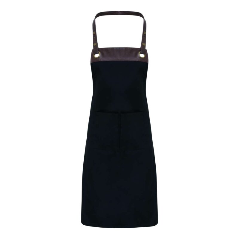 Premier 'ESPRESSO' BIB APRON - Black/Brown