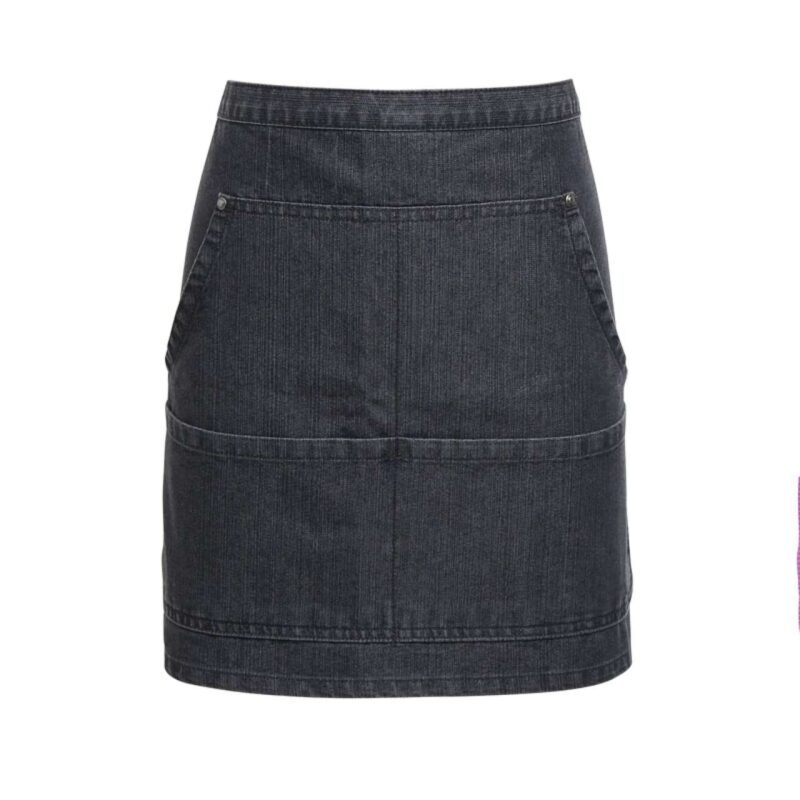 pr125-black_denim-a1 Premier JEANS STITCH DENIM WAIST APRON - Μαύρο Τζιν