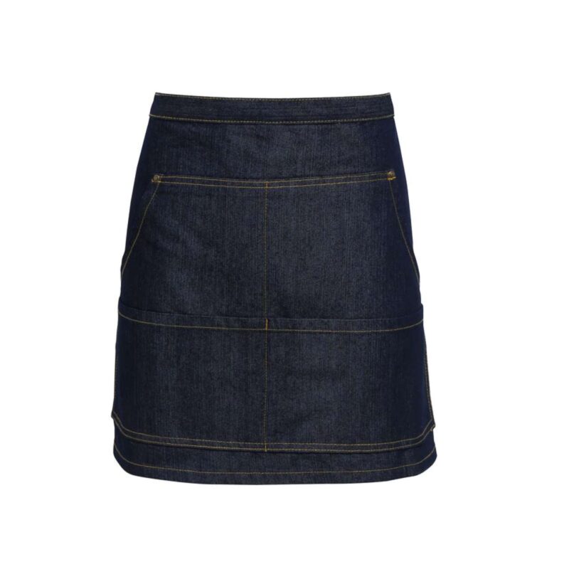 pr125-indigo_denim-a1 Premier JEANS STITCH DENIM WAIST APRON - ίντιγκο τζιν