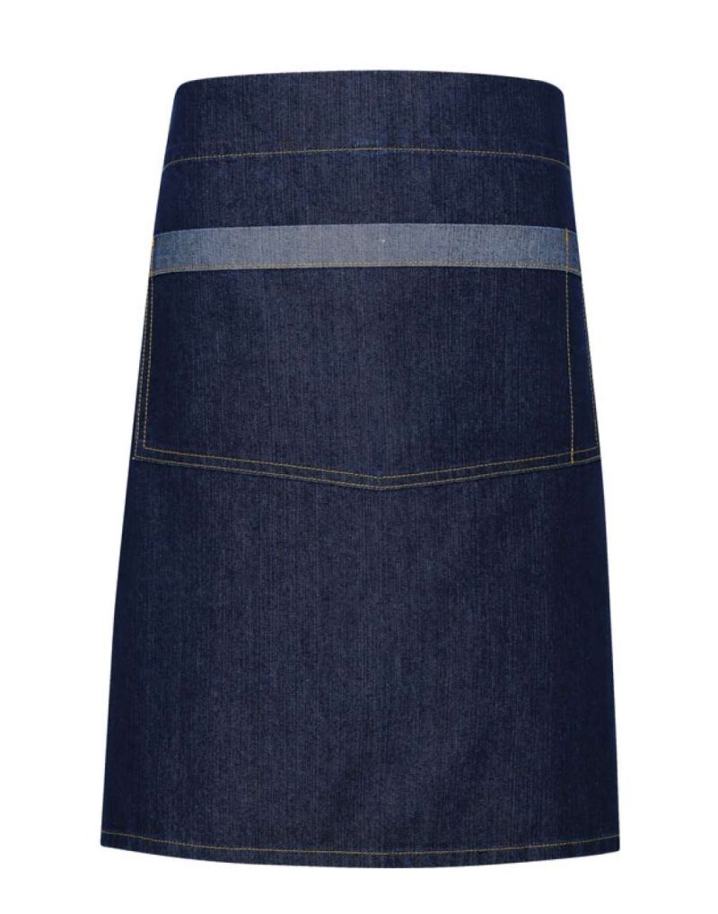 pr128-indigo_denim-a1 Premier 'DOMAIN' CONTRAST DENIM WAIST APRON - ίντιγκο τζιν