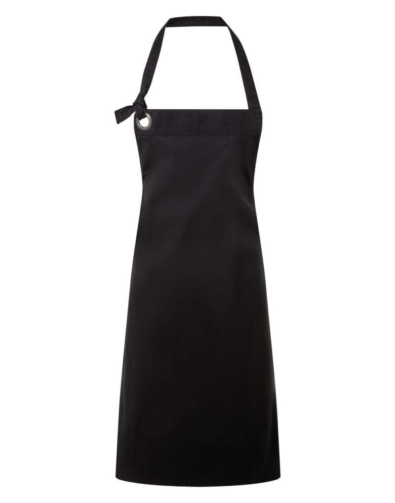 pr130-black-a1 Premier 'CALIBRE' HEAVY COTTON CANVAS BIB APRON - Μαύρο