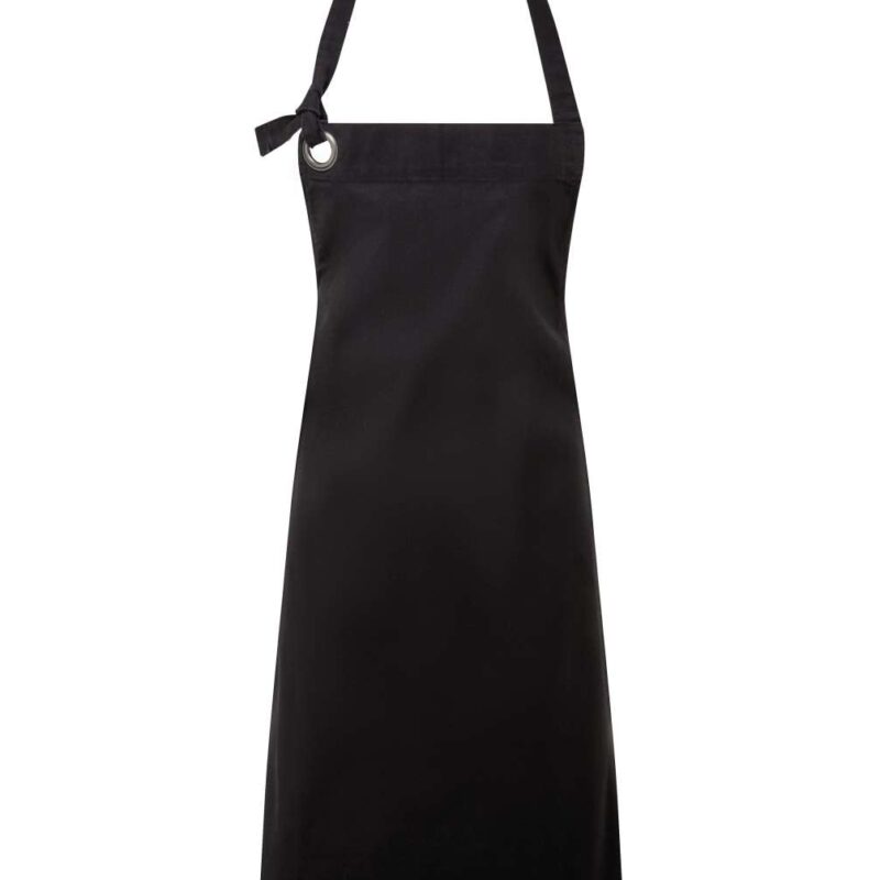 pr130-black-a1 Premier 'CALIBRE' HEAVY COTTON CANVAS BIB APRON - Μαύρο