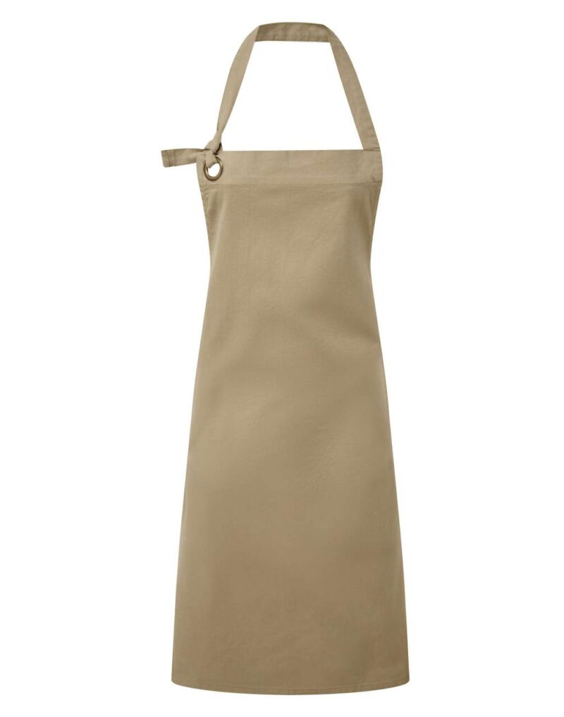 pr130-khaki-a1 Premier 'CALIBRE' HEAVY COTTON CANVAS BIB APRON - Χακί