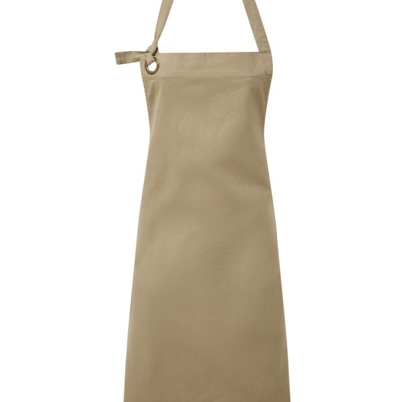 pr130-khaki-a1 Premier 'CALIBRE' HEAVY COTTON CANVAS BIB APRON - Χακί