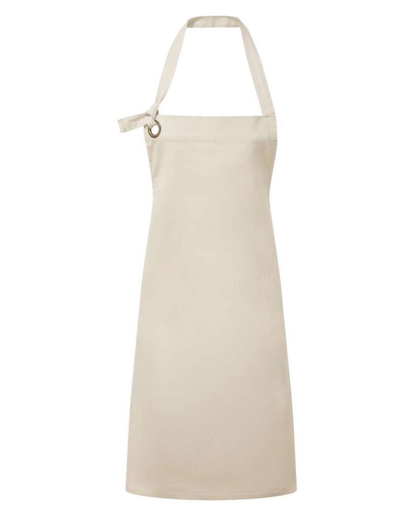 pr130-natural-a1 Premier 'CALIBRE' HEAVY COTTON CANVAS BIB APRON - Φυσικό