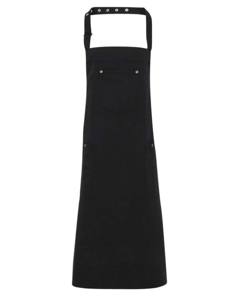 Premier 'CHINO’ BIB APRON - Μαύρο