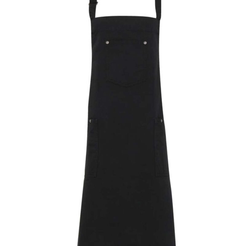 pr132-black-a1 Premier 'CHINO’ BIB APRON - Μαύρο