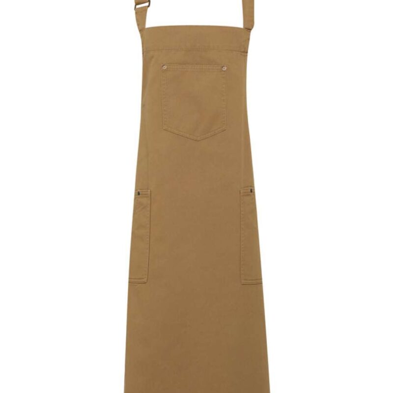 pr132-khaki-a1 Premier 'CHINO’ BIB APRON - Χακί