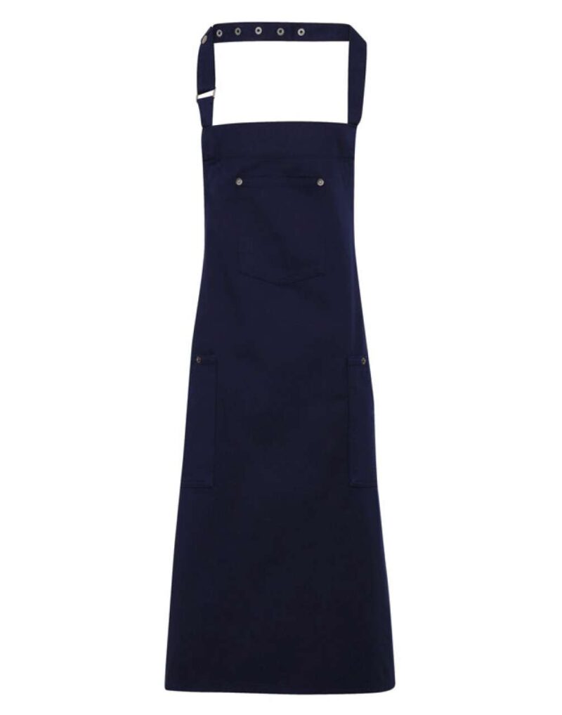 pr132-navy-a1 Premier 'CHINO’ BIB APRON - Μπλε μαρίν