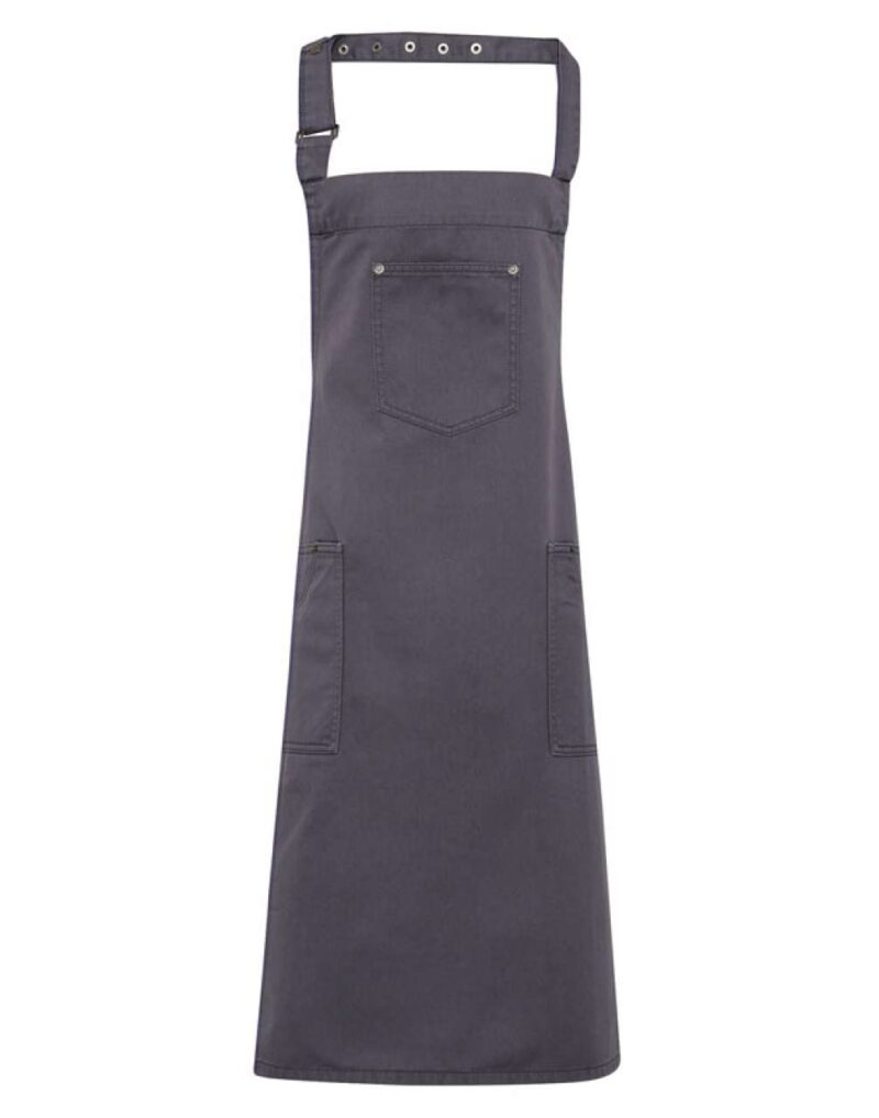 pr132-steel-a1 Premier 'CHINO’ BIB APRON - Ατσάλι