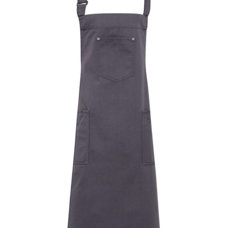 pr132-steel-a1 Premier 'CHINO’ BIB APRON - Ατσάλι