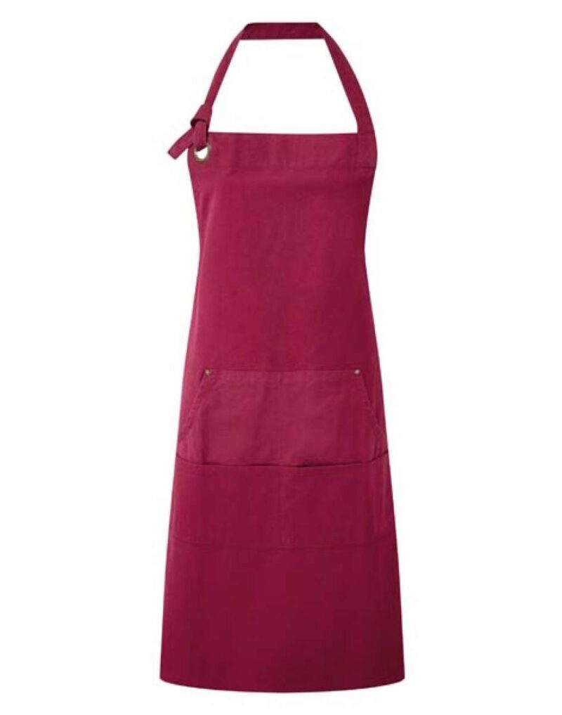 Premier 'CALIBRE' HEAVY COTTON CANVAS POCKET APRON - μπορντό