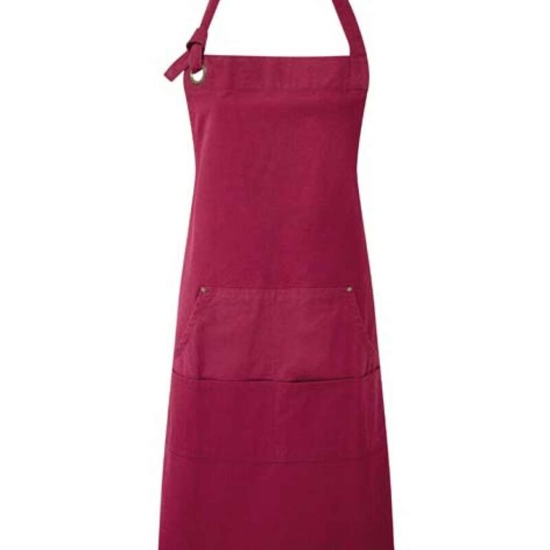 pr137-burgundy-a1 Premier 'CALIBRE' HEAVY COTTON CANVAS POCKET APRON - μπορντό