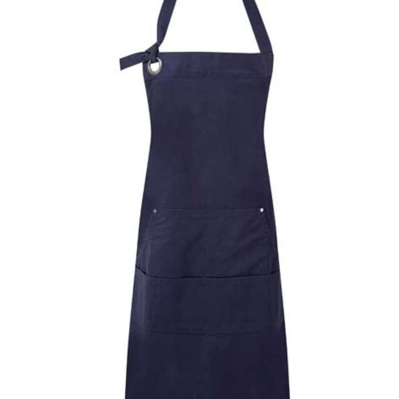 pr137-navy-a1 Premier 'CALIBRE' HEAVY COTTON CANVAS POCKET APRON - Μπλε μαρίν
