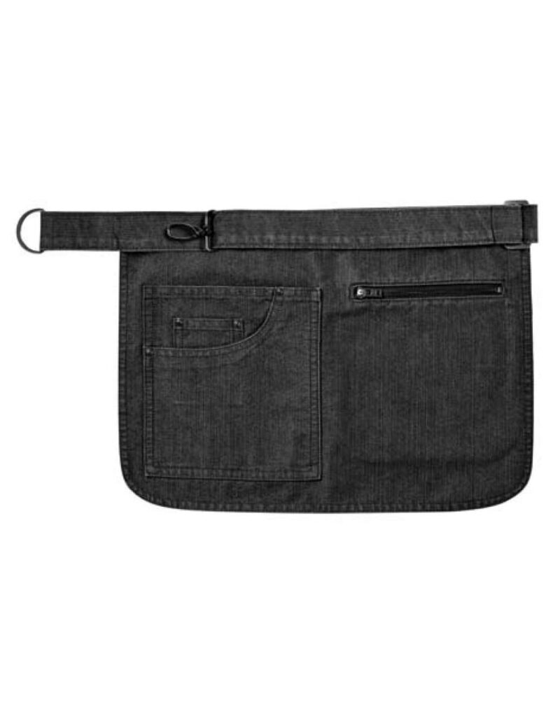 pr138-black_denim-a1 Premier 'METRO' UTILITY HIP APRON - 70% Cotton/30% Polyester