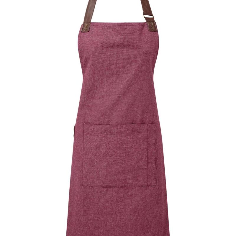 pr144-burgundy-a2 Premier 'ANNEX' OXFORD BIB APRON - μπορντό