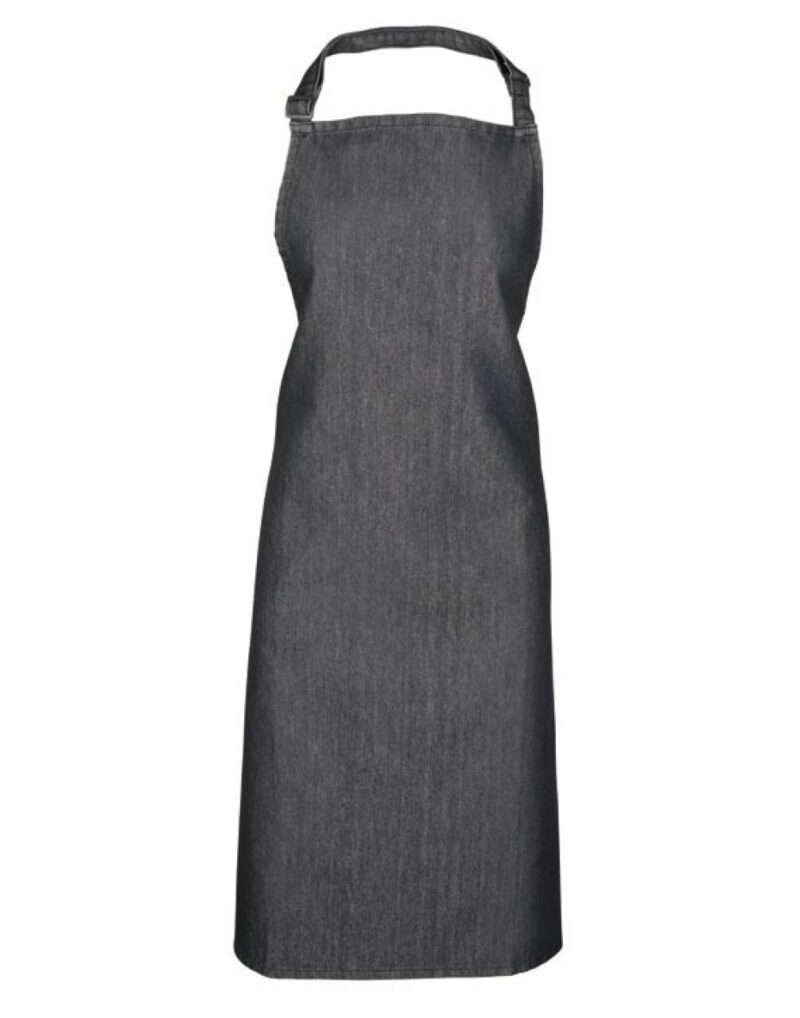 pr150-black_denim-a1 Premier 'COLOURS COLLECTION’ BIB APRON - 70% Cotton/30% Polyester