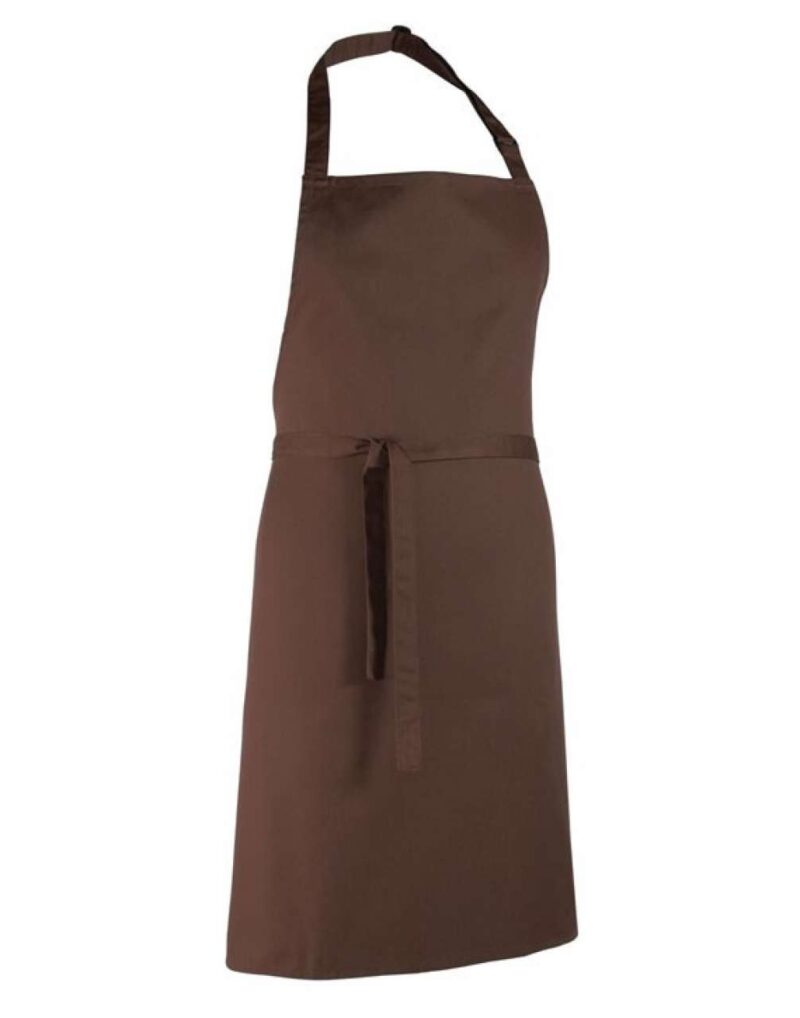 pr150-brown-a1 Premier 'COLOURS COLLECTION’ BIB APRON - καφέ
