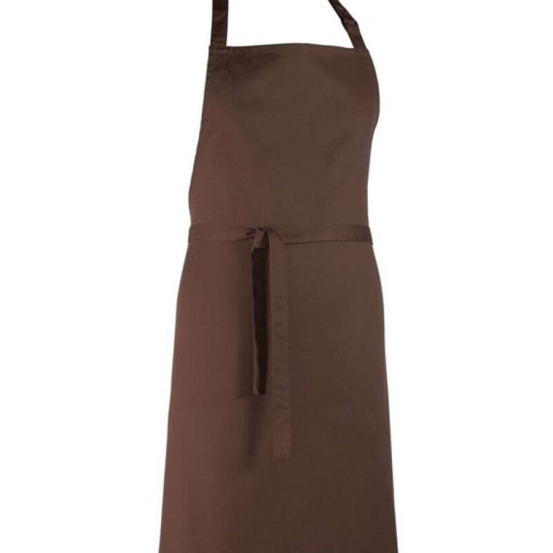 pr150-brown-a1 Premier 'COLOURS COLLECTION’ BIB APRON - καφέ