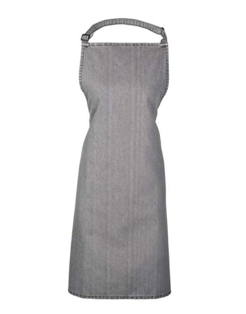 pr150-grey_denim-a1 Premier 'COLOURS COLLECTION’ BIB APRON - 70% Cotton/30% Polyester