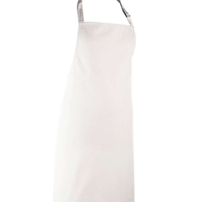 pr150-white-a1 Premier 'COLOURS COLLECTION’ BIB APRON - Λευκό