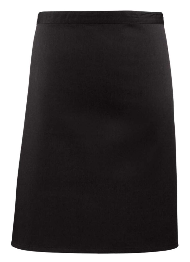 pr151-black-a1 Premier 'COLOURS COLLECTION’ MID LENGTH APRON - Μαύρο